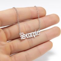Stainless Steel Retro Plating Letter Pendant Necklace sku image 3