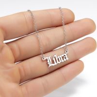 Stainless Steel Retro Plating Letter Pendant Necklace sku image 7