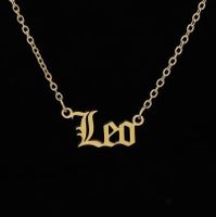 Stainless Steel Retro Plating Letter Pendant Necklace sku image 24