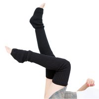 Women's Sports Solid Color Polyacrylonitrile Fiber Handmade Over The Knee Socks 2 Pieces main image 5