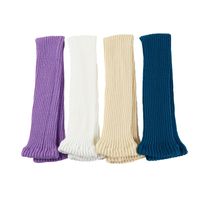 Women's Sports Solid Color Polyacrylonitrile Fiber Handmade Over The Knee Socks 2 Pieces main image 4