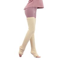 Women's Sports Solid Color Polyacrylonitrile Fiber Handmade Over The Knee Socks 2 Pieces main image 2