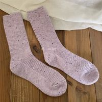 Frau Mode Einfarbig Polyester Wolle Ankle Socken sku image 5