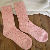 Frau Mode Einfarbig Polyester Wolle Ankle Socken sku image 3