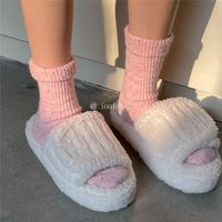 Frau Mode Einfarbig Polyester Wolle Ankle Socken main image 2