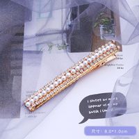 Fashion Geometric Alloy Plating Artificial Pearls Hair Clip 1 Piece sku image 78