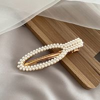Fashion Geometric Alloy Plating Artificial Pearls Hair Clip 1 Piece sku image 26