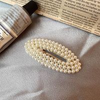 Fashion Geometric Alloy Plating Artificial Pearls Hair Clip 1 Piece sku image 17