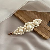 Fashion Geometric Alloy Plating Artificial Pearls Hair Clip 1 Piece sku image 21