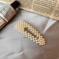 Mode Géométrique Alliage Placage Perles Artificielles Pince À Cheveux 1 Pièce sku image 4