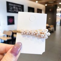 Fashion Geometric Alloy Plating Artificial Pearls Hair Clip 1 Piece sku image 42