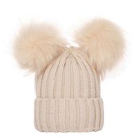 Unisex Cute Solid Color Pom Poms Crimping Wool Cap sku image 4