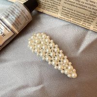 Fashion Geometric Alloy Plating Artificial Pearls Hair Clip 1 Piece sku image 16