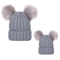 Unisex Cute Solid Color Pom Poms Crimping Wool Cap sku image 13