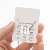 Stainless Steel Retro Plating Letter Pendant Necklace sku image 10