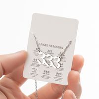 Stainless Steel Retro Plating Letter Pendant Necklace sku image 12