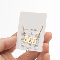 Stainless Steel Retro Plating Letter Pendant Necklace sku image 33