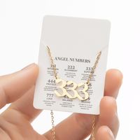 Stainless Steel Retro Plating Letter Pendant Necklace sku image 39