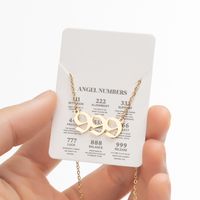 Stainless Steel Retro Plating Letter Pendant Necklace sku image 45