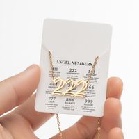 Stainless Steel Retro Plating Letter Pendant Necklace sku image 47