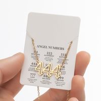 Stainless Steel Retro Plating Letter Pendant Necklace sku image 49