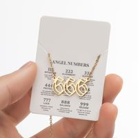 Stainless Steel Retro Plating Letter Pendant Necklace sku image 51