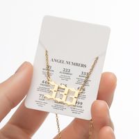 Stainless Steel Retro Plating Letter Pendant Necklace sku image 30