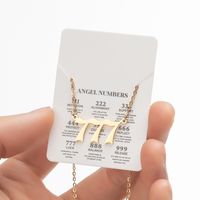 Stainless Steel Retro Plating Letter Pendant Necklace sku image 34