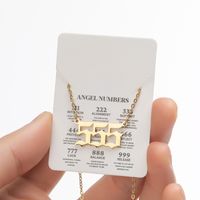 Stainless Steel Retro Plating Letter Pendant Necklace sku image 32
