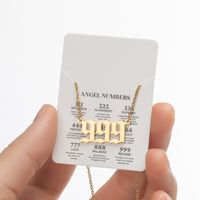 Stainless Steel Retro Plating Letter Pendant Necklace sku image 36
