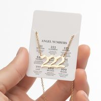 Stainless Steel Retro Plating Letter Pendant Necklace sku image 38