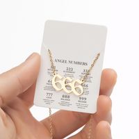 Stainless Steel Retro Plating Letter Pendant Necklace sku image 42