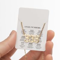 Stainless Steel Retro Plating Letter Pendant Necklace sku image 48