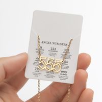 Stainless Steel Retro Plating Letter Pendant Necklace sku image 50