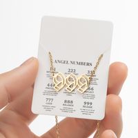 Stainless Steel Retro Plating Letter Pendant Necklace sku image 54
