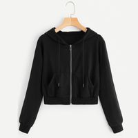 Women's Hoodie Long Sleeve Hoodies & Sweatshirts Patchwork Casual Solid Color sku image 1