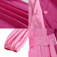 Women's Shirt Dress Fashion Turndown Patchwork Long Sleeve Color Block Maxi Long Dress Outdoor main image 2