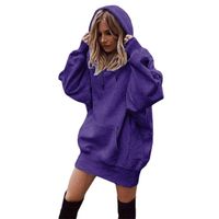 Frau Kapuzenpullover Lange Ärmel Hoodies & Sweatshirts Tasche Patchwork Mode Einfarbig main image 4