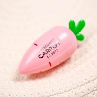 Cute Creative Candy Color Carrot Shape Student Pencil Sharpener 1 Piece main image 3