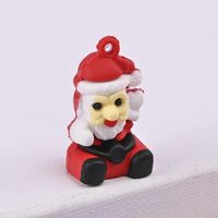Cute Christmas Tree Snowman Elk Alloy Soft Glue Unisex Bag Pendant Keychain 1 Piece sku image 5