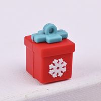 Cute Christmas Tree Snowman Elk Alloy Soft Glue Unisex Bag Pendant Keychain 1 Piece sku image 2