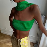 امرأة سترة تانك القمم عارية الذراعين جنسي اللون الصامد main image 5
