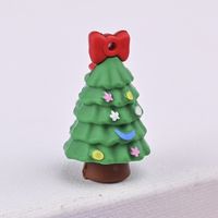 Cute Christmas Tree Snowman Elk Alloy Soft Glue Unisex Bag Pendant Keychain 1 Piece sku image 3