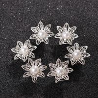 Rétro Fleur Alliage Incruster Strass Pince À Cheveux 1 Pièce sku image 12