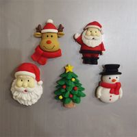 Cute Big Three-dimensional Santa Claus Refrigerator Magnets Christmas Decoration main image 5