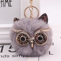 Cute Owl Alloy Plush Unisex Bag Pendant Keychain 1 Piece sku image 13