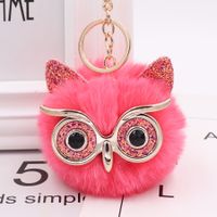 Cute Owl Alloy Plush Unisex Bag Pendant Keychain 1 Piece main image 6