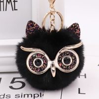 Cute Owl Alloy Plush Unisex Bag Pendant Keychain 1 Piece sku image 12