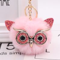 Cute Owl Alloy Plush Unisex Bag Pendant Keychain 1 Piece sku image 10