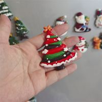 Cute Cartoon Three-dimensional Santa Claus Refrigerator Magnets Christmas Decoration main image 3